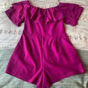 Hot pink romper